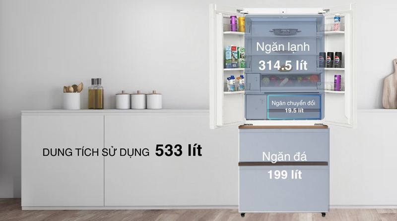 Tủ lạnh Toshiba Japandi inverter GR-RF690WI-PGV(67) - Hàng chính hãng