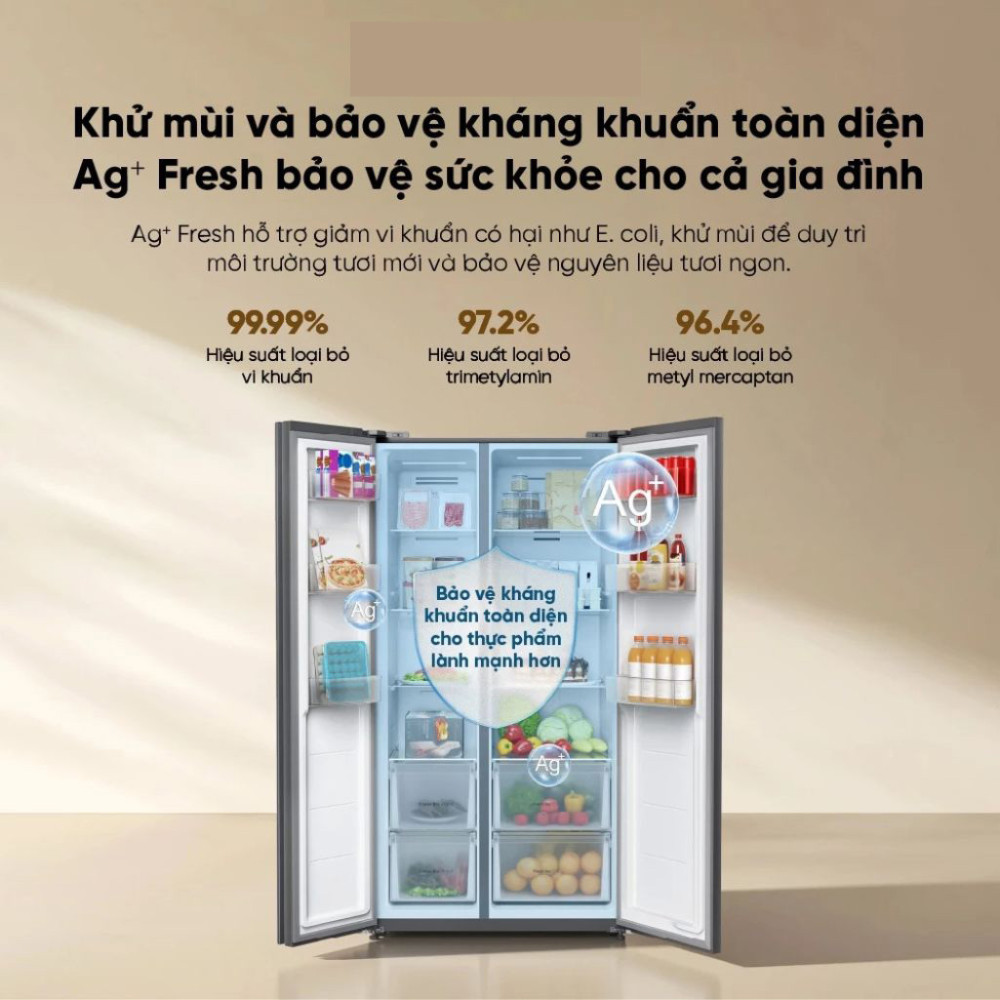 Tủ lạnh Xiaomi 2 cánh Side by Side Mijia Refrigerator 635L LTP4597VN - Hàng chính hãng