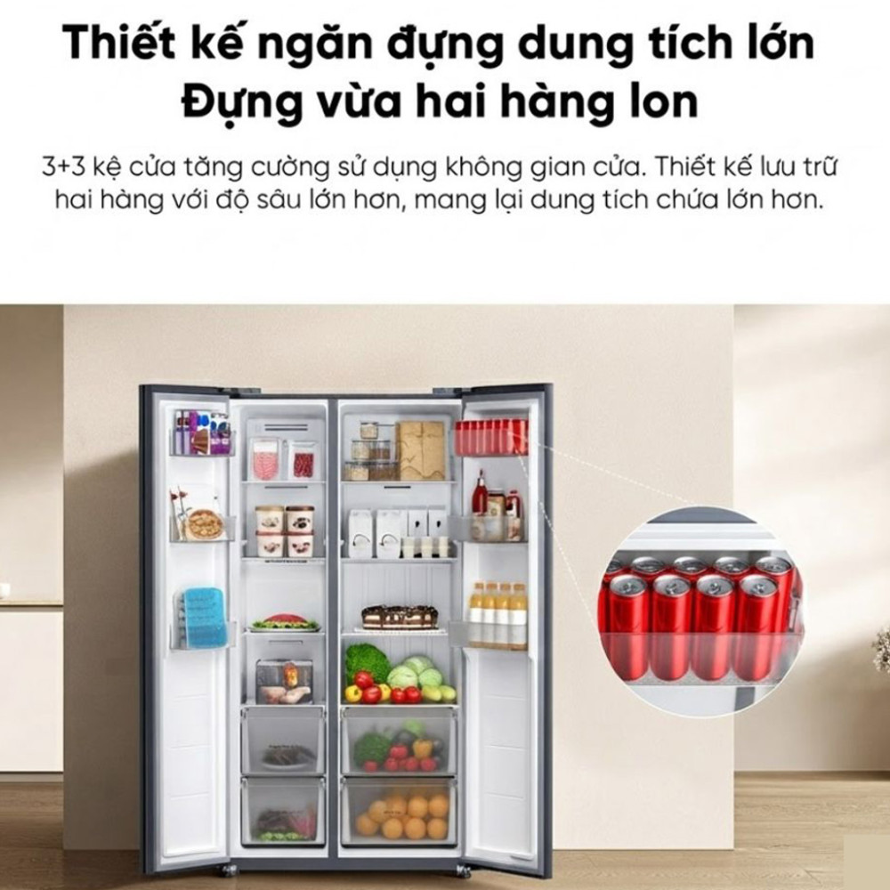 Tủ lạnh Xiaomi 2 cánh Side by Side Mijia Refrigerator 635L LTP4597VN - Hàng chính hãng