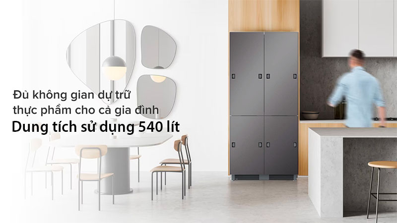 Tủ lạnh âm toàn phần Kaff KF-BI540W-LUXURY - Hàng chính hãng
