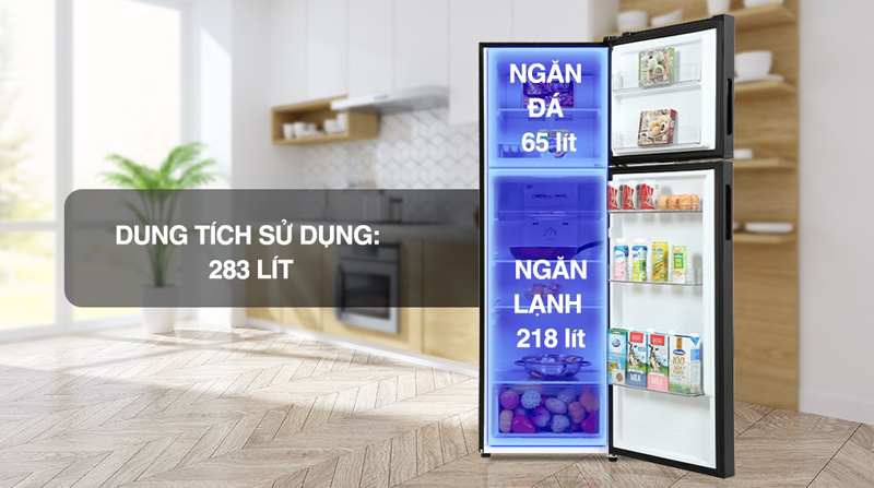 Tủ lạnh Aqua Inverter AQR-T299FA(FB) - Hàng chính hãng