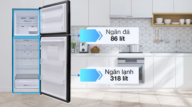 Tủ lạnh Aqua Inverter 328 lít AQR-T380FA(WGB) - Hàng chính hãng