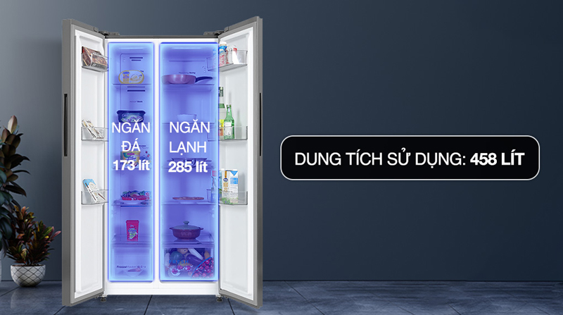 Tủ lạnh Casper Inverter 458 lít RS-460PG - Hàng chính hãng