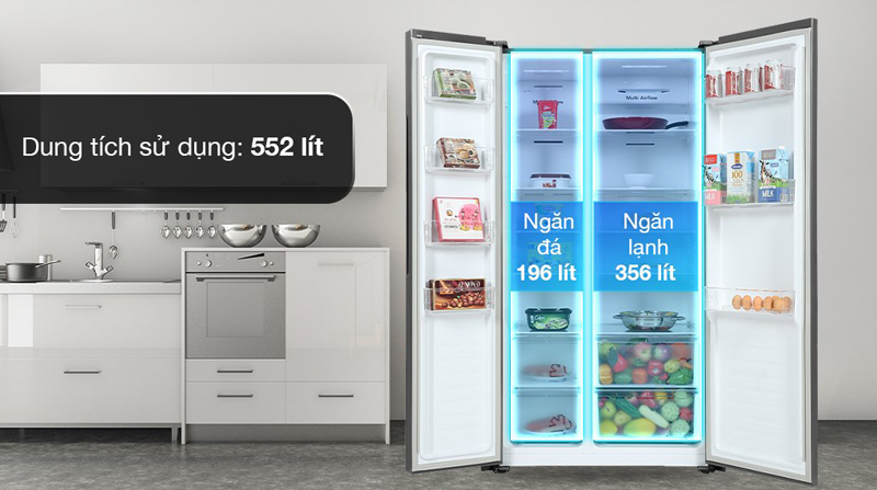 Tủ lạnh Casper RS-570VT (552 lít) - Hàng chính hãng