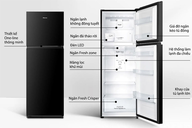 Tủ lạnh Hisense Inverter HT22WB 205 lít - Hàng chính hãng
