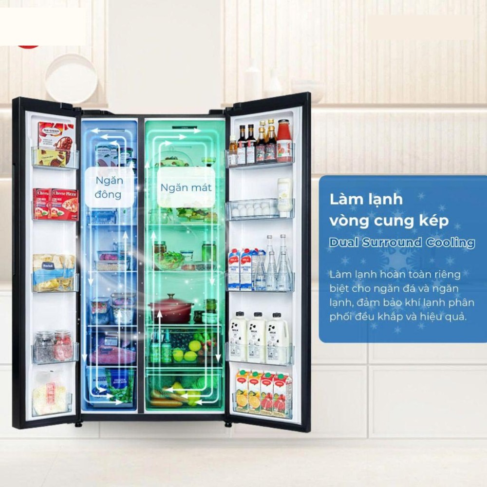 Tủ lạnh Hitachi inverter 656 lít HRSN9713ESMGWVN  - Hàng chính hãng