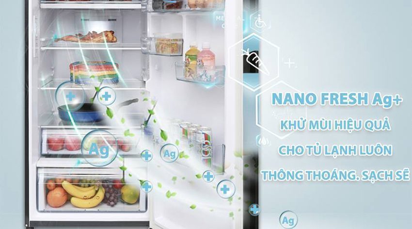 Tủ lạnh inverter 373 lít Aqua AQR-IG386DN(GBN) - Hàng chính hãng