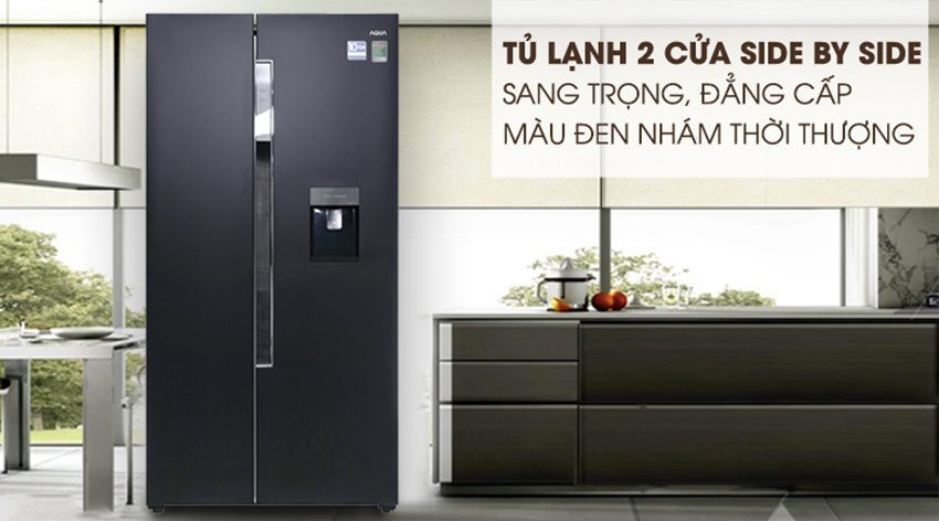 Tủ lạnh inverter 557 lít Aqua AQR-I565AS BS - Hàng chính hãng