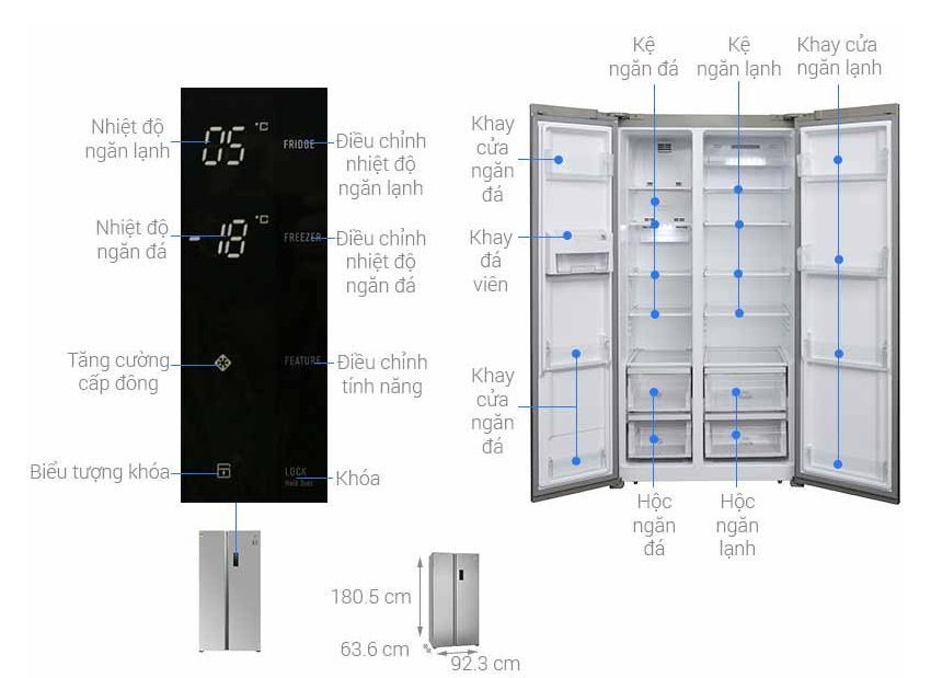 Tủ lạnh inverter Electrolux ESE5301AG-VN - Hàng chính hãng
