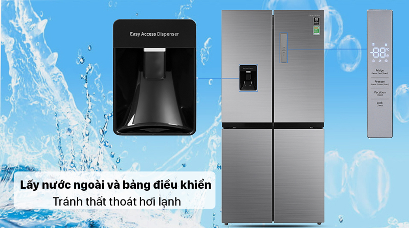 Tủ lạnh Samsung Inverter 488 lít RF48A4010M9/SV - Hàng chính hãng