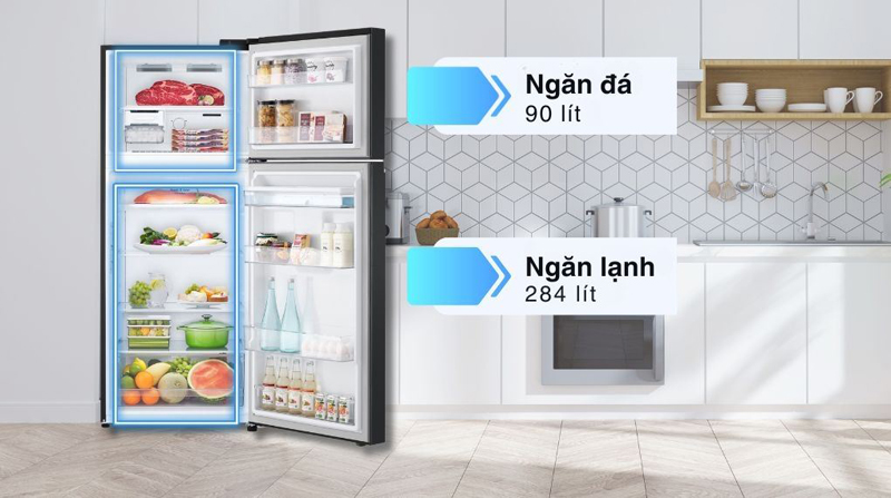 Tủ lạnh LG inverter 374 lít LTD37BLM - Hàng chính hãng