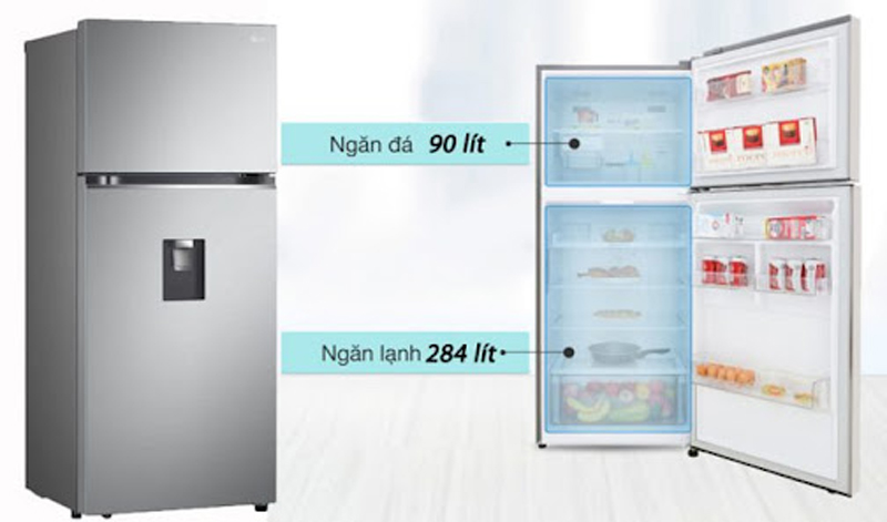 Tủ lạnh LG Inverter 374 lít GN-D372PS - Hàng chính hãng