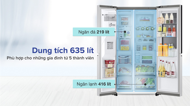 Tủ lạnh LG Inverter 635 lít GR-X257JS - Hàng chính hãng
