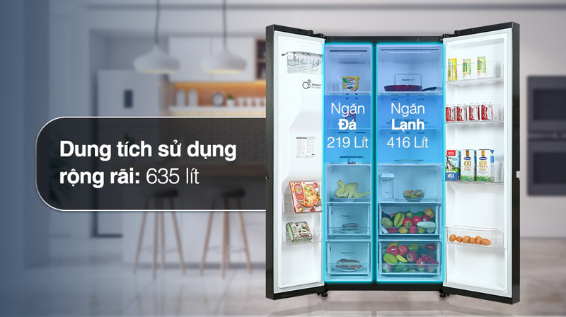 Tủ lạnh LG Inverter 635 lít Side By Side GR-D257MC - Hàng chính hãng
