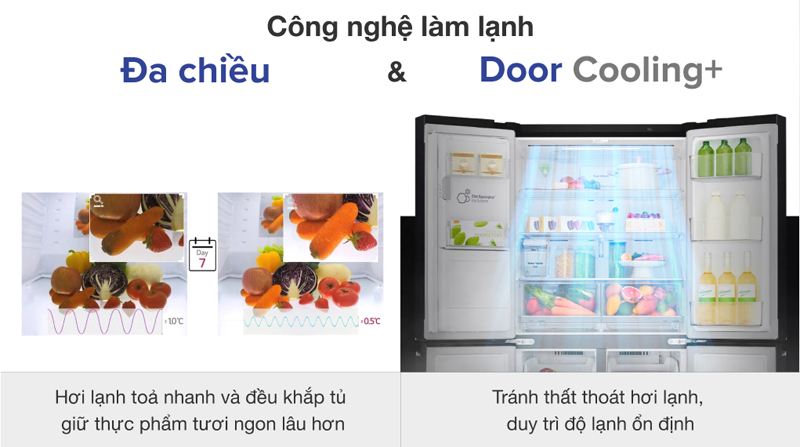Tủ lạnh LG Inverter 635 lít Side By Side GR-D257MC - Hàng chính hãng