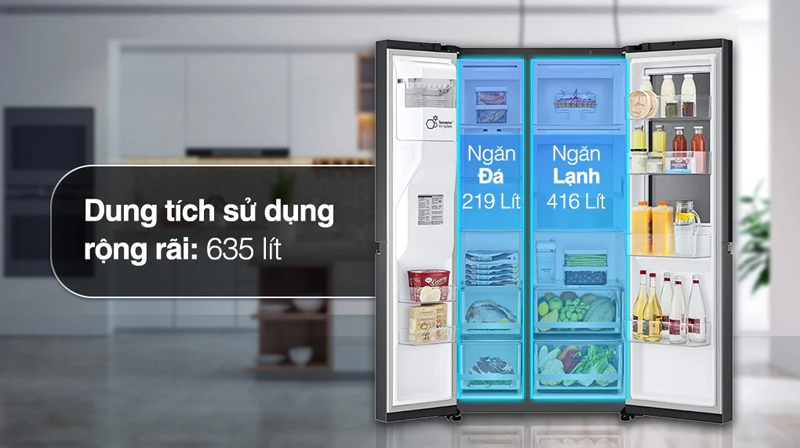 Tủ lạnh LG Inverter 635 lít GR-X257MC - Hàng chính hãng