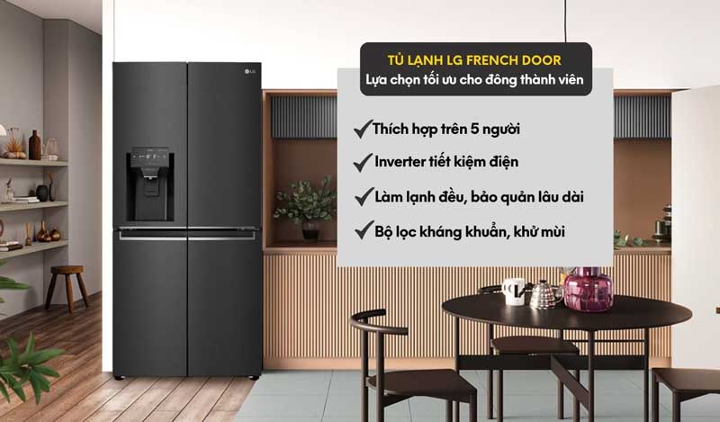 Tủ lạnh LG Inverter 494 Lít GR-D22MBI - Hàng chính hãng
