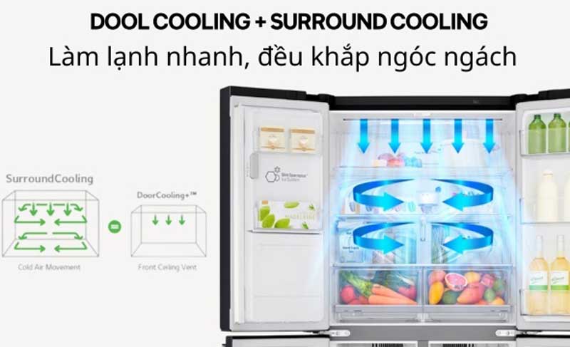 Tủ lạnh LG Inverter 494 Lít GR-D22MBI - Hàng chính hãng