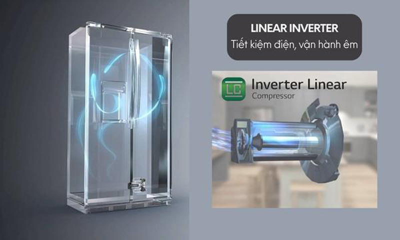 Tủ lạnh LG Inverter 494 Lít GR-D22MBI - Hàng chính hãng