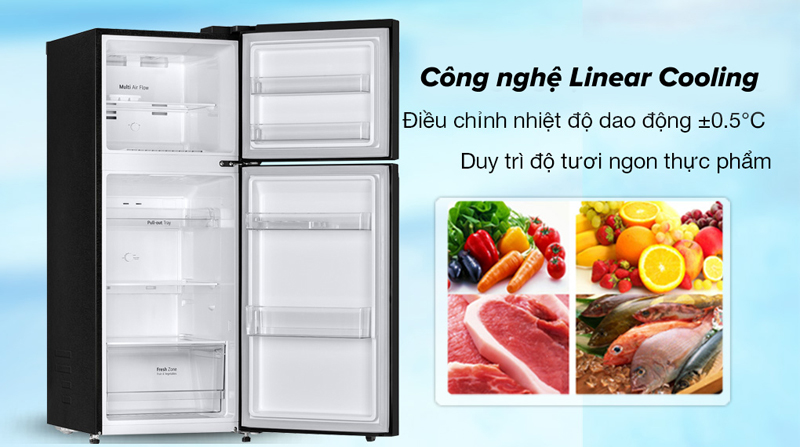 Tủ lạnh LG Inverter 217 lít GV-B212WB - Hàng chính hãng