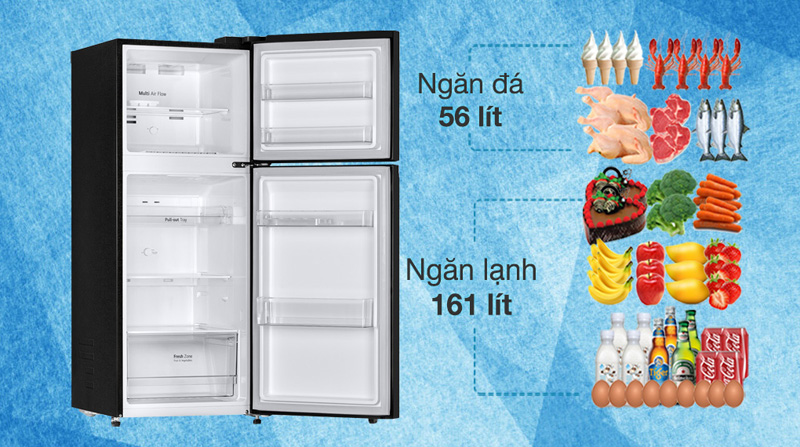 Tủ lạnh LG Inverter 217 lít GV-B212WB - Hàng chính hãng