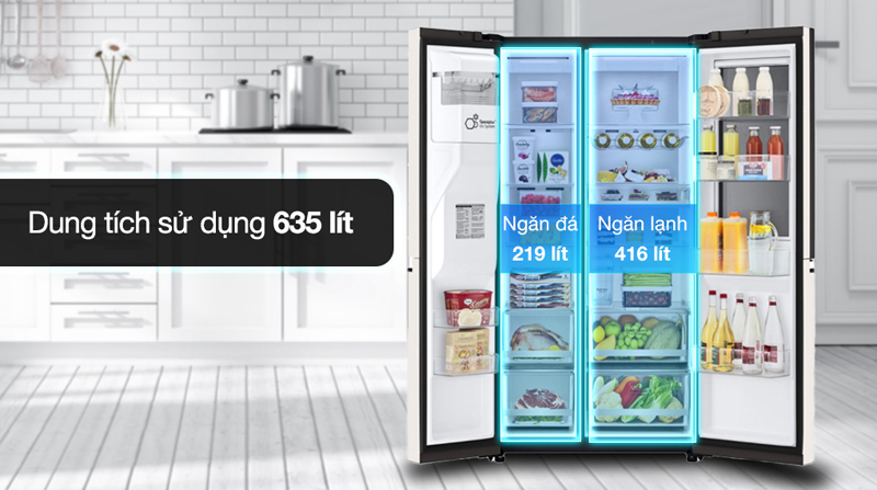 Tủ lạnh LG Inverter 635 lít GR-X257BG - Hàng chính hãng