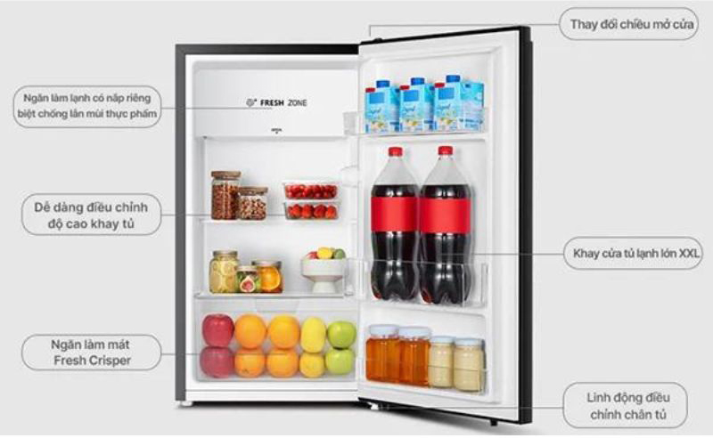 Tủ lạnh mini Hisense HR09DB ( 90 lít) - Hàng chính hãng
