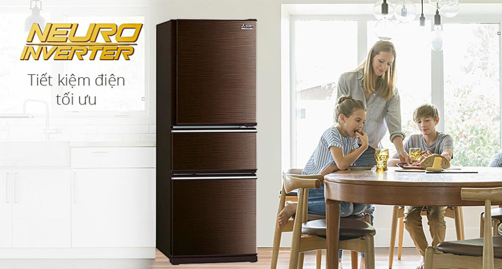Tủ lạnh Mitsubishi Electric inverter 272 lít MR-CX35EM-BRW-V  - Hàng chính hãng