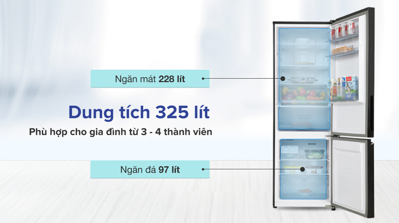 Tủ lạnh Panasonic Inverter 325 lít NR-BC361VGMV - Hàng chính hãng