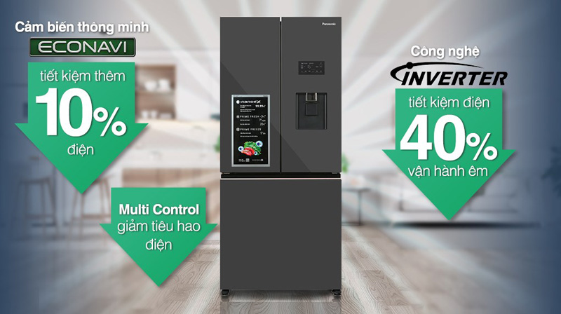 Tủ lạnh Panasonic Inverter 495 lít NR-CW530XHHV - Hàng chính hãng