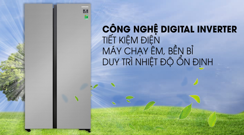Tủ lạnh Samsung Inverter 647 lít RS62R5001M9/SV - Hàng chính hãng