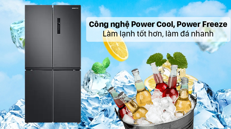 Tủ lạnh Samsung Inverter RF48A4000B4/SV (488 lít) - Hàng chính hãng
