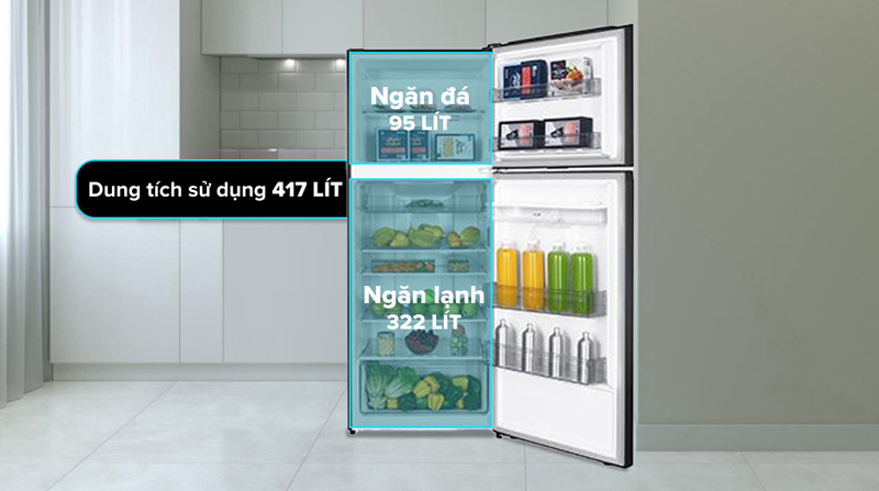 Tủ lạnh Sharp Inverter 417 lít SJ-X417WD-DG - Hàng chính hãng