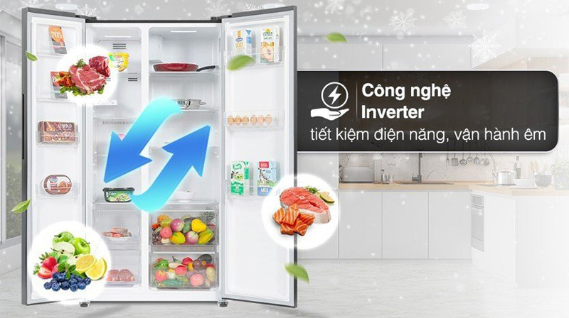 Tủ lạnh Sharp Inverter 442 lít SJ-SBX440VG-BK - Hàng chính hãng
