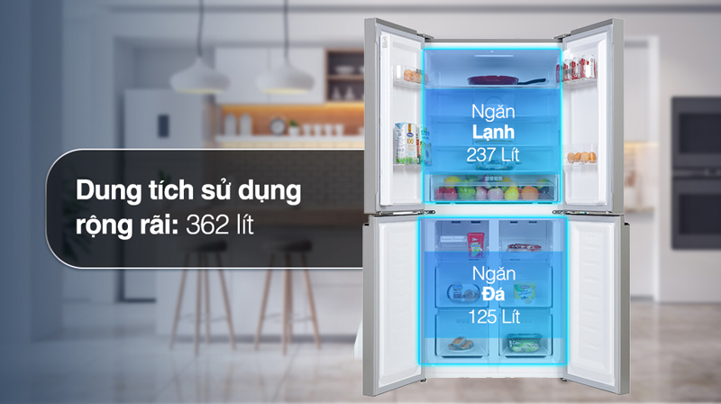 Tủ lạnh Sharp Inverter 362 lít SJ-FX420VG-CH - Hàng chính hãng