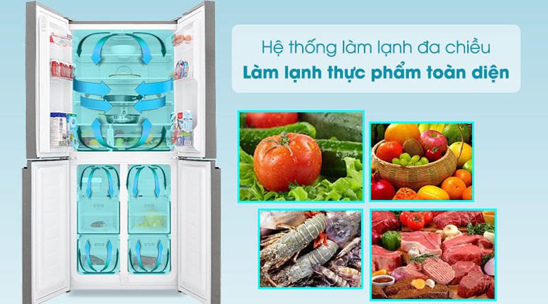 Tủ lạnh Sharp Inverter 401 lít SJ-FXP480VG-BK - Hàng chính hãng