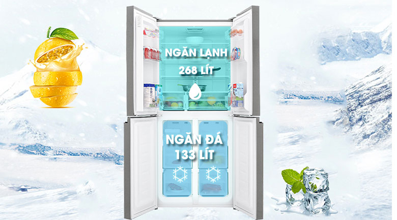Tủ lạnh Sharp Inverter 401 lít SJ-FXP480VG-BK - Hàng chính hãng