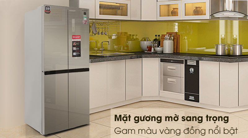 Tủ lạnh Sharp Inverter 401 lít SJ-FXP480VG-CH - Hàng chính hãng