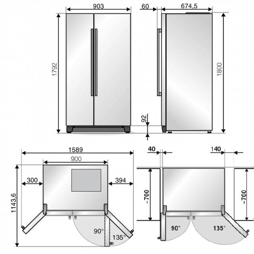 Tủ lạnh side by side Bosch KAN-58A75 - Hàng chính hãng