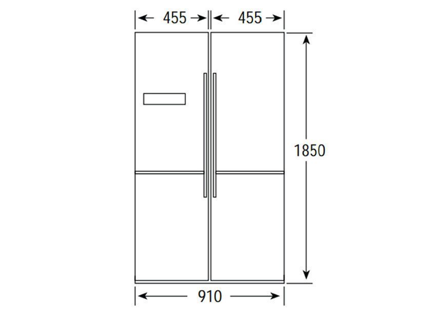 Tủ lạnh side by side Hafele HF-SBSIB 539.16.230 - Hàng chính hãng