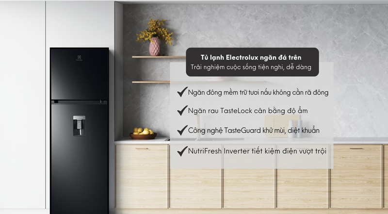 Tủ lạnh Electrolux inverter ETB3740M-H - Hàng chính hãng