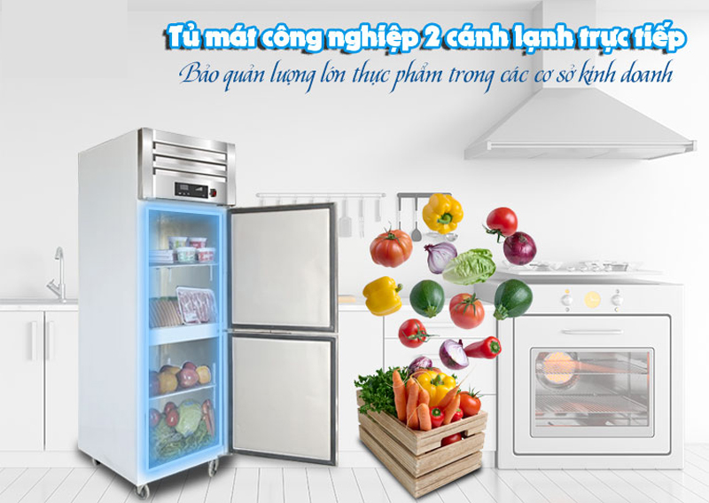 Tủ mát 2 cánh inox Fushima FSM-TM2C - Hàng chính hãng