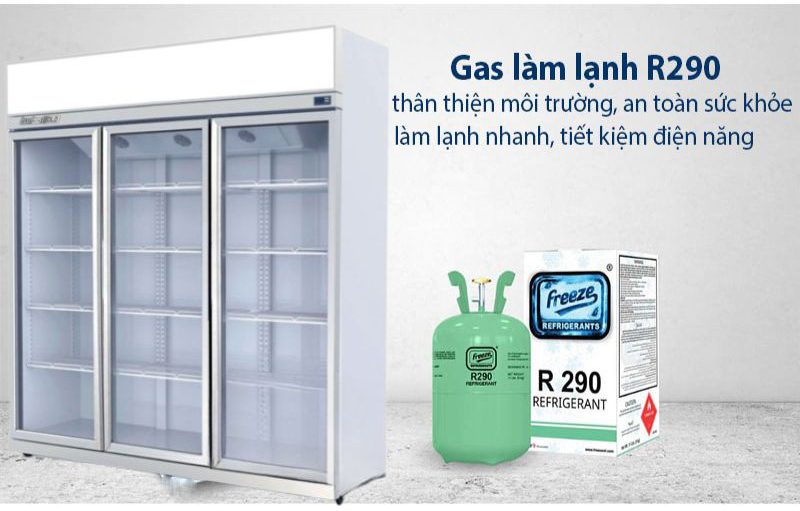 Tủ mát 2 cánh kính TurboGold TG-3DC-GS - Hàng chính hãng