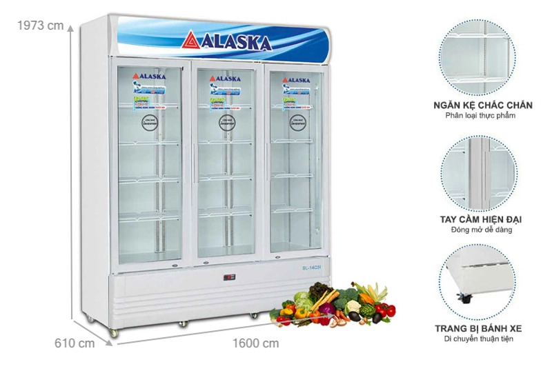 Tủ mát 3 cánh Alaska SL-14C3I - Hàng chính hãng