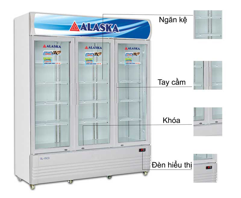 Tủ mát 3 cánh Alaska SL-14C3I - Hàng chính hãng