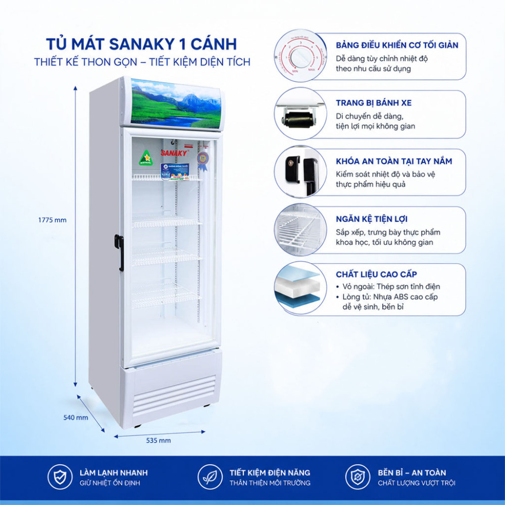 Tủ mát Inverter Sanaky VH-3088K3 - Hàng chính hãng