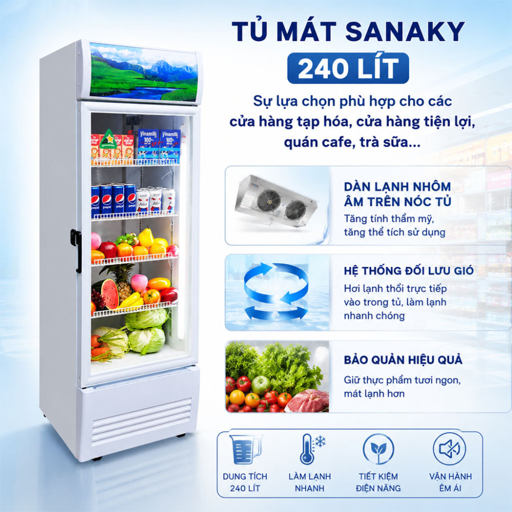 Tủ mát Inverter Sanaky VH-3088K3 - Hàng chính hãng