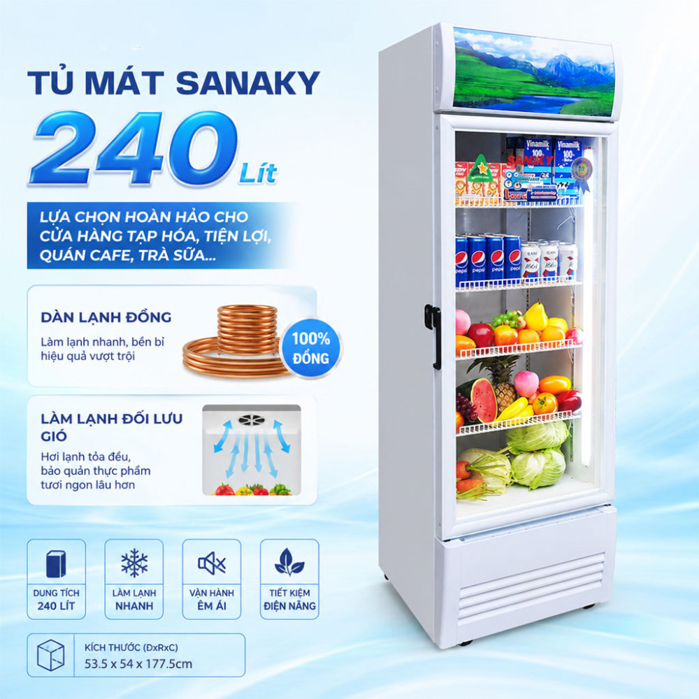 Tủ mát Inverter Sanaky VH-3099K3 - Hàng chính hãng