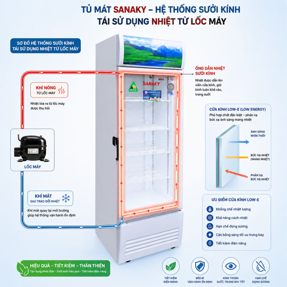 Tủ mát Inverter Sanaky VH-3588K3 - Hàng chính hãng
