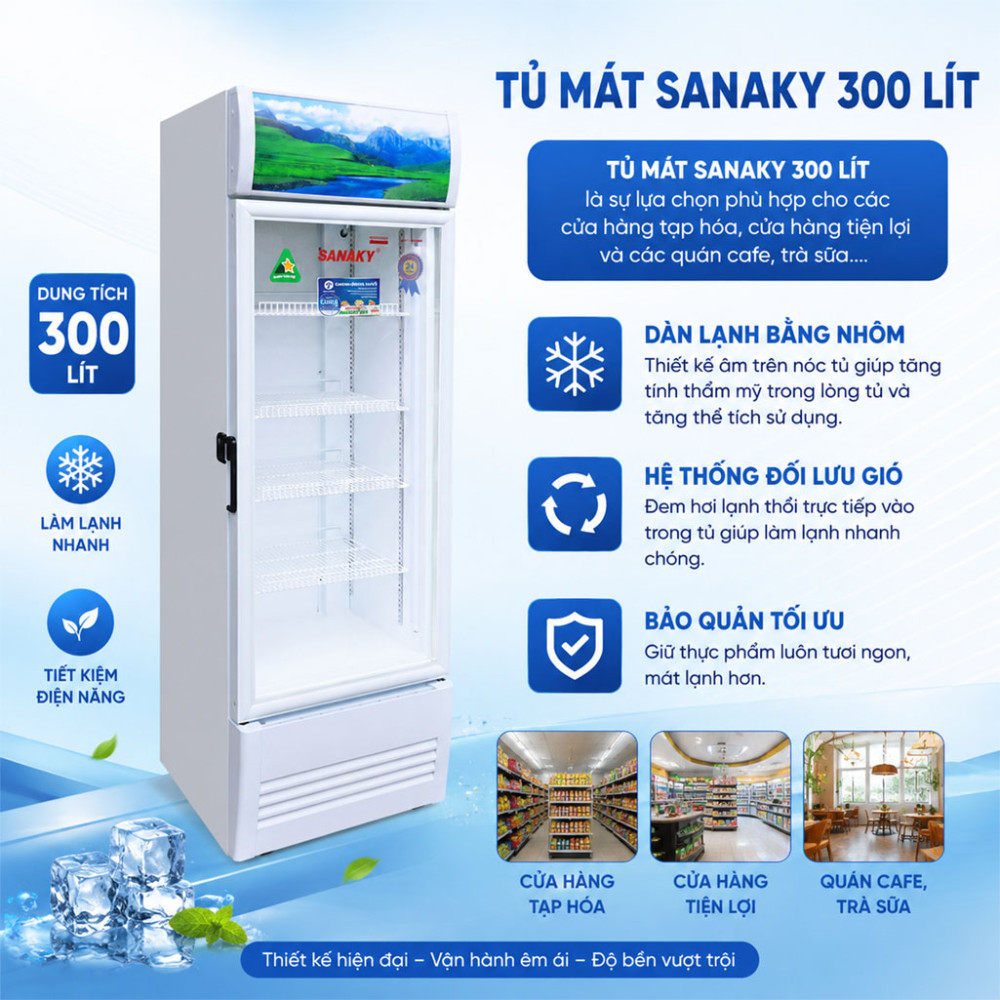 Tủ mát Inverter Sanaky VH-3588K3 - Hàng chính hãng